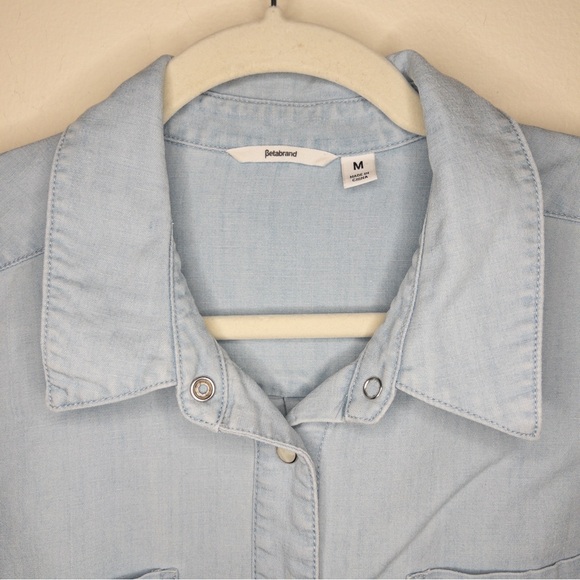 Betabrand Chambray Button Down Shirt - Picture 2 of 8